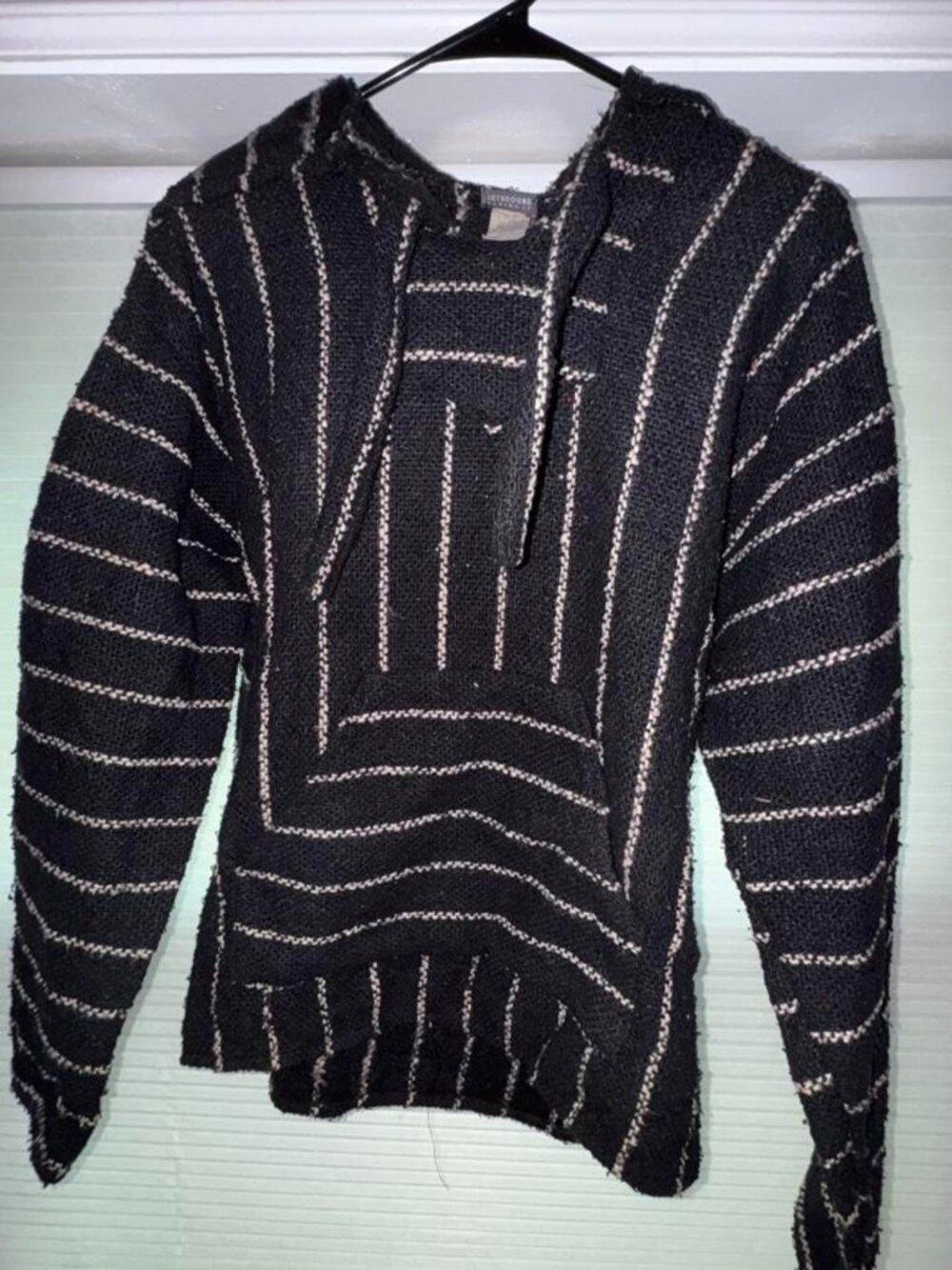 Earthbound Trading Co. Baja-Style Woven Hoodie Size M